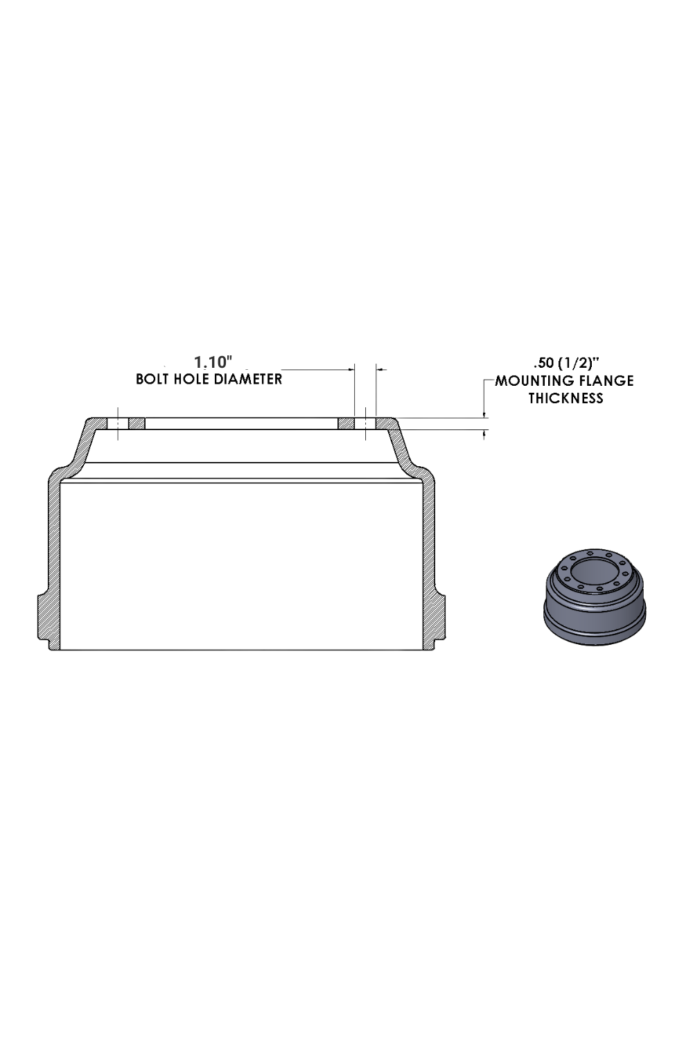 TRU-BALANCE Threaded Wheel Centering Sleeves for Steer Axles with Aluminum Wheels, Pack of 6 Notice: Must Have A Brake Drum Hole Diameter of 1.10 INCHES and Depth of 0.50 INCHES