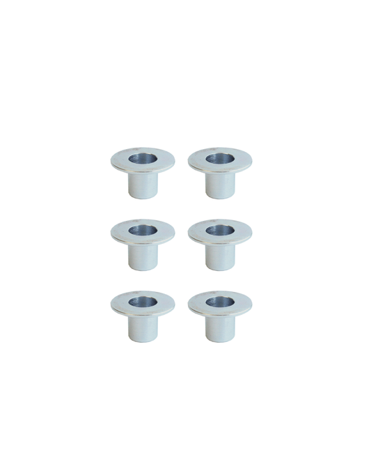 Steer Axle Wheel Centering Sleeves for Ford F-450 & F-550 | Fits 0.597" Aluminum Wheel Holes | Steel Zinc-Plated Vibration Eliminators (Set for Aluminum Wheels)